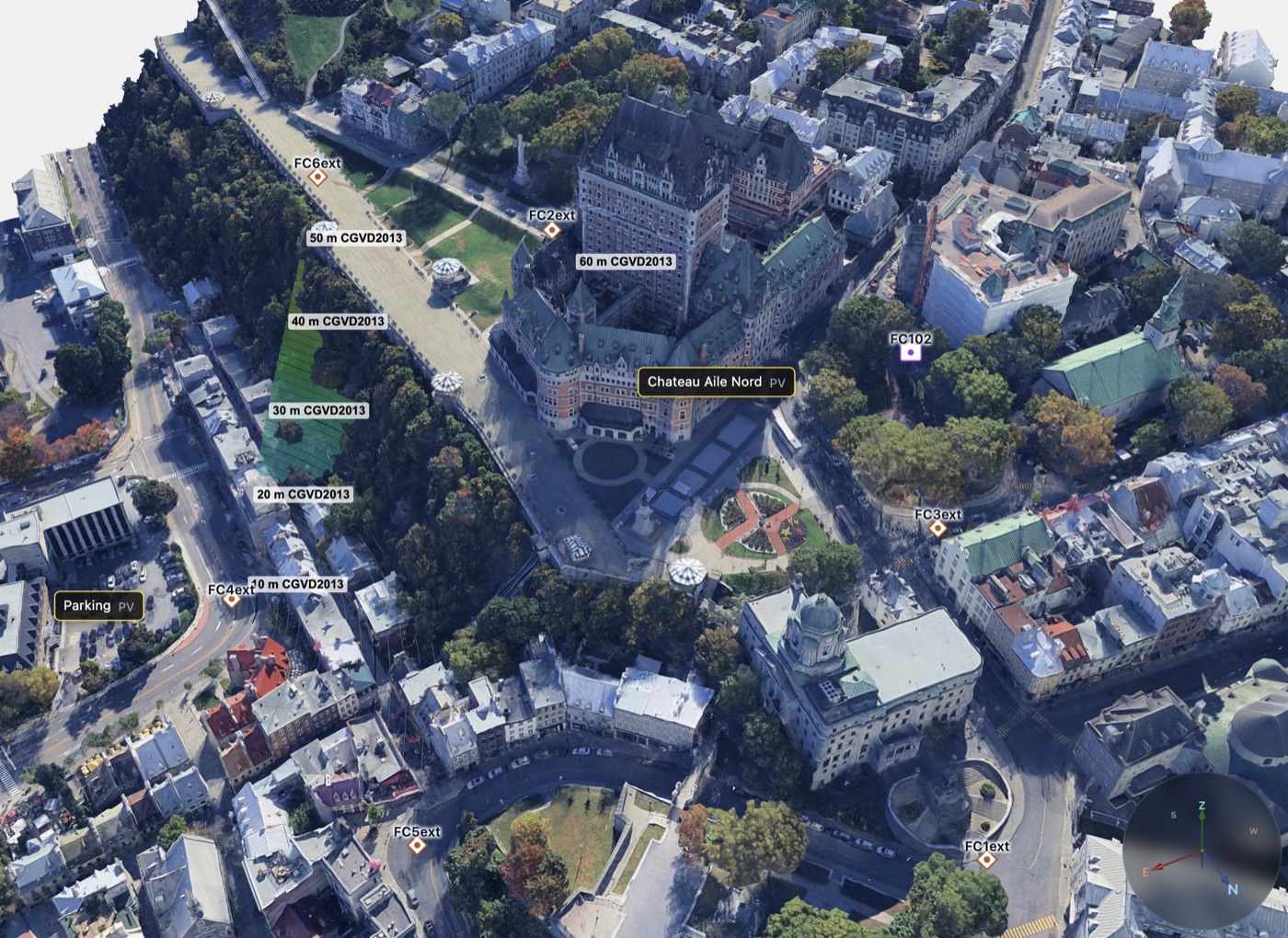 Vue 3D myEnneade.com : terrain complet